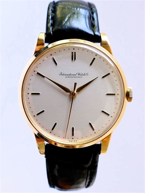 vintage iwc 18k gold watch.